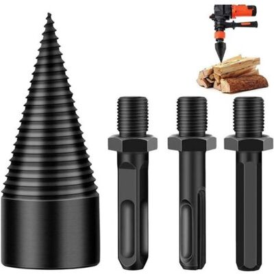ABYSSE Foret À Bois Pour Fendre 32 Mm – Acier Au Carbone – Compatible Avec Fendeuses À Bois – Pour Chêne Et Noyer – Longueur 32 Cm - Publicité ABYSSE Foret À Bois Pour Fendre 32 Mm – Acier Au Carbone – Compatible Avec Fendeuses À Bois – Pour Chêne Et Noyer – Longueur 32 Cm - Publicité