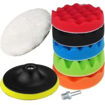 ABYSSE 125mm/5 Inch Éponge De Polissage, Polissage Voiture Éponge Éponge Et Laine Polissage Cirage Kits Pads De Polissage Avec M10 Drill Adapter - Publicité ABYSSE 125mm/5 Inch Éponge De Polissage, Polissage Voiture Éponge Éponge Et Laine Polissage Cirage Kits Pads De Polissage Avec M10 Drill Adapter - Publicité