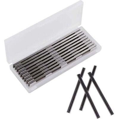 OEM 10 Pièces Fer De Rabot 82mm Hss Lames De Raboteuse Fers Réversibles Carbure Ensemble De Rabot Electrique Lame 82x5.5x1.2mm, Pour Rabots Makita, Black & Decker, Bosch, Dewalt Et Elu - Publicité OEM 10 Pièces Fer De Rabot 82mm Hss Lames De Raboteuse Fers Réversibles Carbure Ensemble De Rabot Electrique Lame 82x5.5x1.2mm, Pour Rabots Makita, Black & Decker, Bosch, Dewalt Et Elu - Publicité