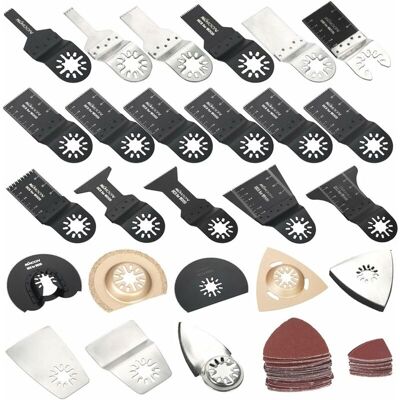 OEM Outil Multifonction Saw Blades Accessoires Kit, 100pcs Oscillating Multimaster Lames, Pour Dremel Fein Multimaster Makita Bosch Rockwell Sonicrafter Accessoire Multitool Worx-ne Convient Pas - Publicité OEM Outil Multifonction Saw Blades Accessoires Kit, 100pcs Oscillating Multimaster Lames, Pour Dremel Fein Multimaster Makita Bosch Rockwell Sonicrafter Accessoire Multitool Worx-ne Convient Pas - Publicité