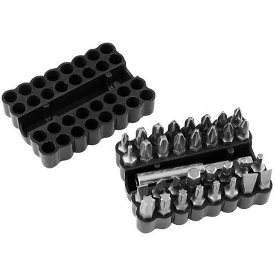 GRAPHITE Jeu De Mèches 25 Mm, Avec Porte-métal Magnétique 60 Mm, 33 Pièces. Publicité GRAPHITE Jeu De Mèches 25 Mm, Avec Porte-métal Magnétique 60 Mm, 33 Pièces. Publicité