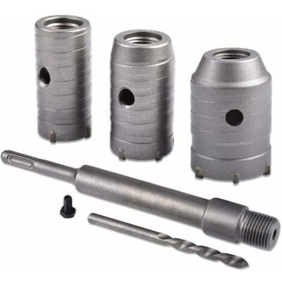 ABYSSE Scie À Cloche Trépan, Diamètre 30mm, 40mm, 50mm Set De Scies Cloches, Trépan Béton 350 Mm Sds Plus Tige D'Extension pointe En Carbure De Tungstène, Scie Cloche Pour Brique Pierre Béton Ciment - Publicité ABYSSE Scie À Cloche Trépan, Diamètre 30mm, 40mm, 50mm Set De Scies Cloches, Trépan Béton 350 Mm Sds Plus Tige D'Extension pointe En Carbure De Tungstène, Scie Cloche Pour Brique Pierre Béton Ciment - Publicité