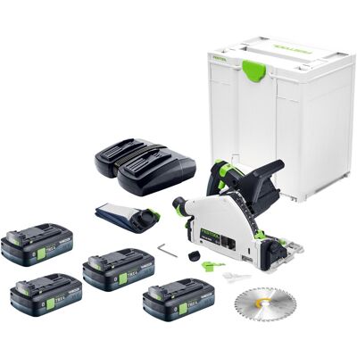 Scie Plongeante Sans Fil Festool Tsc 55 Keb-basic 18 / 36 V 160 Mm Brushless + 4 Batteries 4,0 Ah + Chargeur Double + Systainer - Publicité Scie Plongeante Sans Fil Festool Tsc 55 Keb-basic 18 / 36 V 160 Mm Brushless + 4 Batteries 4,0 Ah + Chargeur Double + Systainer - Publicité