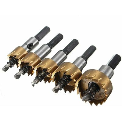 OEM 5pcs Kit 16-30mm Hss Forets Scie Cloche Trou Fraise Perceuse Cobalt 6542 Haute Vitesse Acier Metal Bois Alliage - Publicité OEM 5pcs Kit 16-30mm Hss Forets Scie Cloche Trou Fraise Perceuse Cobalt 6542 Haute Vitesse Acier Metal Bois Alliage - Publicité