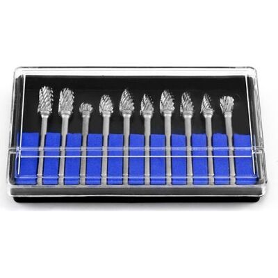 ABYSSE 10 Fraises Rotatives À Double Tranchant, Tête De Coupe En Carbure De 3 Mm, Queue De 6 Mm, Adaptées Au Travail Du Bois Et Du Métal - Publicité ABYSSE 10 Fraises Rotatives À Double Tranchant, Tête De Coupe En Carbure De 3 Mm, Queue De 6 Mm, Adaptées Au Travail Du Bois Et Du Métal - Publicité