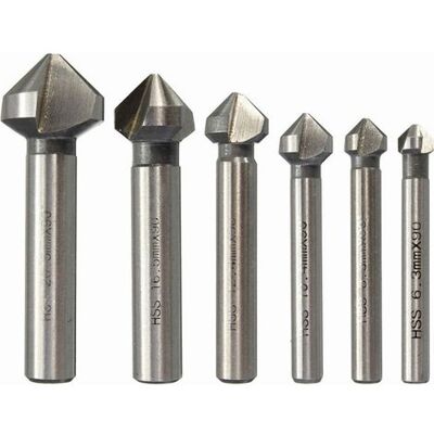 ABYSSE Jeu De 6 Fraises À Chanfreiner, Fraises À Chanfreiner Hss À 90°, Fraises À Chanfreiner Cylindriques, Outils À Visser Pour Le Bricolage, Bois, Métal, Pvc, 6 3/8, 3/10, 4/12, 4/16,5/20,5 Mm - Publicité ABYSSE Jeu De 6 Fraises À Chanfreiner, Fraises À Chanfreiner Hss À 90°, Fraises À Chanfreiner Cylindriques, Outils À Visser Pour Le Bricolage, Bois, Métal, Pvc, 6 3/8, 3/10, 4/12, 4/16,5/20,5 Mm - Publicité