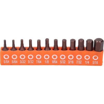 PELTOR Jeffergarden Jeu De 12 Embouts Hexagonaux Impériaux À Queue De 1/4" Pour Perceuse Et Tournevis Électrique, En Acier Allié S2, 25 Mm, Avec Support De Rangement - Publicité PELTOR Jeffergarden Jeu De 12 Embouts Hexagonaux Impériaux À Queue De 1/4" Pour Perceuse Et Tournevis Électrique, En Acier Allié S2, 25 Mm, Avec Support De Rangement - Publicité
