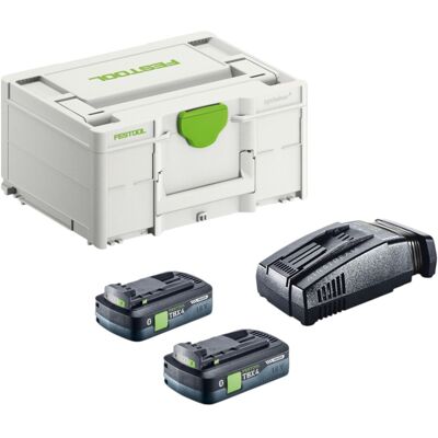 Kit D'Alimentation Festool Sys 18 V 2xtbx4/sca16 Avec 2 Batteries Bp 18 Tbx 4 C-asi 18 V 4,0 Ah (2x 578745) + Chargeur Rapide Sca 16 (576953) + Systainer - Publicité Kit D'Alimentation Festool Sys 18 V 2xtbx4/sca16 Avec 2 Batteries Bp 18 Tbx 4 C-asi 18 V 4,0 Ah (2x 578745) + Chargeur Rapide Sca 16 (576953) + Systainer - Publicité