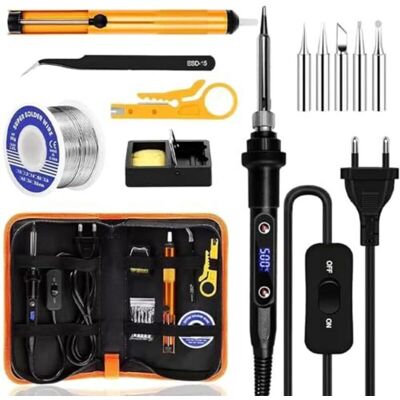 Scotch Kit De Fer À Souder 80 W, Température Réglable 180-560 °c, Kit De Soudage 13 En 1, Interrupteur Marche/arrêt Avec 5 Pointes De Soudure, Adapté À L'Entretien De La Maison Et Au Bricolage. Publicité Scotch Kit De Fer À Souder 80 W, Température Réglable 180-560 °c, Kit De Soudage 13 En 1, Interrupteur Marche/arrêt Avec 5 Pointes De Soudure, Adapté À L'Entretien De La Maison Et Au Bricolage. Publicité