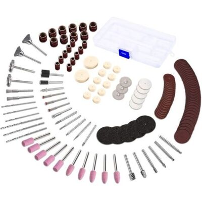 ABYSSE 141pcs Accessoires Pour Outils Rotatifs Avec 3mm Mandrin/universels Découpage/polissage/perçage/meulage/gravure Accessoires D'Mini Meuleuse & Mini Perceuse Pour Bricolage Artisanat - Publicité ABYSSE 141pcs Accessoires Pour Outils Rotatifs Avec 3mm Mandrin/universels Découpage/polissage/perçage/meulage/gravure Accessoires D'Mini Meuleuse & Mini Perceuse Pour Bricolage Artisanat - Publicité