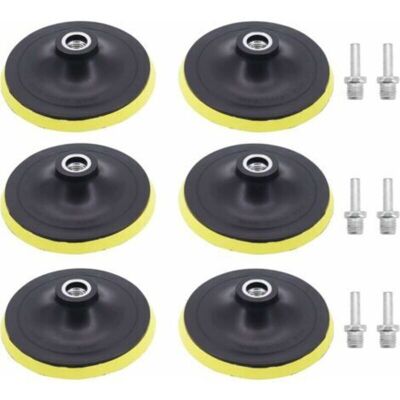 ABYSSE 6 Pcs 5 Pouce 125mm Assiette De Ponçage Avec M14 Mandrin Plateau De Ponçage Pour Perceuse, Meuleuse D'Angle - Publicité ABYSSE 6 Pcs 5 Pouce 125mm Assiette De Ponçage Avec M14 Mandrin Plateau De Ponçage Pour Perceuse, Meuleuse D'Angle - Publicité
