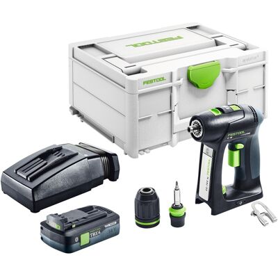 Perceuse-visseuse Sans Fil Festool C 18-basic 18 V 45 Nm Brushless + 1 Batterie 4,0 Ah + Chargeur + Systainer - Publicité Perceuse-visseuse Sans Fil Festool C 18-basic 18 V 45 Nm Brushless + 1 Batterie 4,0 Ah + Chargeur + Systainer - Publicité
