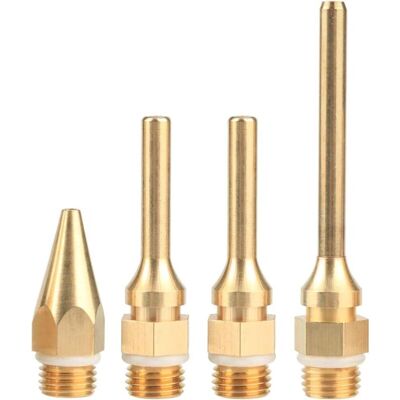MOXIE Kit De 4 Pièces Buse De Pistolet À Colle Chaude En Cuivre, Buses Interchangeables De Diamètre De Filetage 10,8mm Outil Accessoire De Remplacement Pour Pistolet Thermofusible - Publicité MOXIE Kit De 4 Pièces Buse De Pistolet À Colle Chaude En Cuivre, Buses Interchangeables De Diamètre De Filetage 10,8mm Outil Accessoire De Remplacement Pour Pistolet Thermofusible - Publicité