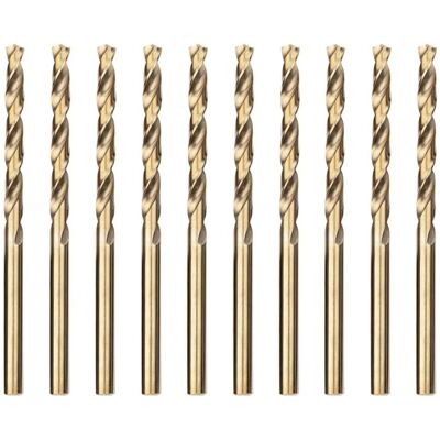 Melissa Hss-co 10pcs 4.0mm Foret Hélicoïdal Professional Forets À Métaux En Acier Inoxydable, Standard Din 338 - Publicité Melissa Hss-co 10pcs 4.0mm Foret Hélicoïdal Professional Forets À Métaux En Acier Inoxydable, Standard Din 338 - Publicité