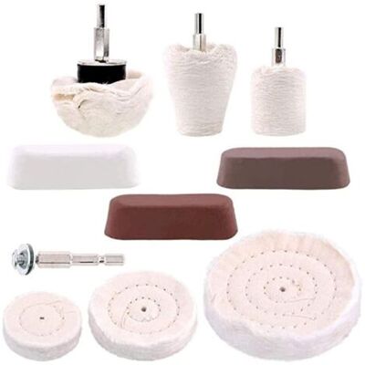 ABYSSE Jeu De Disques De Polissage 10 Pièces Avec Pâte À Polir - Disques De Polissage Pour Tournevis Sans Fil - Aluminium Poli Et Acier Inoxydable - Publicité ABYSSE Jeu De Disques De Polissage 10 Pièces Avec Pâte À Polir - Disques De Polissage Pour Tournevis Sans Fil - Aluminium Poli Et Acier Inoxydable - Publicité