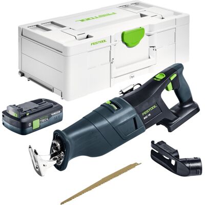 Festool Rsc 18 Eb-basic Scie Sabre Sans Fil 18 V Brushless + 1 Batterie 4,0 Ah + Chargeur Rapide + Systainer - Publicité Festool Rsc 18 Eb-basic Scie Sabre Sans Fil 18 V Brushless + 1 Batterie 4,0 Ah + Chargeur Rapide + Systainer - Publicité