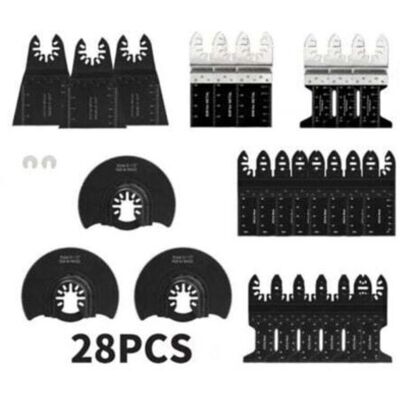 OEM 28 Accessoires D'Outils Oscillants Multifonctions Lame De Scie Universelle Pour Parkside Dewalt Ryobi Bosch Couper Les Coins De Bois/métal/plastique - 2 Adaptateurs, - Publicité OEM 28 Accessoires D'Outils Oscillants Multifonctions Lame De Scie Universelle Pour Parkside Dewalt Ryobi Bosch Couper Les Coins De Bois/métal/plastique - 2 Adaptateurs, - Publicité