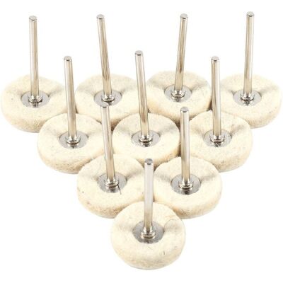 Melissa Lot De 10 Tampons De Polissage Pour Perceuse, Feutre De Laine De 25 Mm, Meuleuse, Meule, Disque De Meulage, Tête De Polissage Pour Voiture, Métal, Acier Inoxydable, Machine À Bois - Publicité Melissa Lot De 10 Tampons De Polissage Pour Perceuse, Feutre De Laine De 25 Mm, Meuleuse, Meule, Disque De Meulage, Tête De Polissage Pour Voiture, Métal, Acier Inoxydable, Machine À Bois - Publicité
