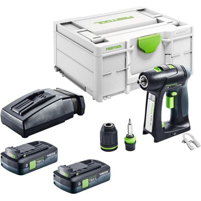 Perceuse-visseuse Sans Fil Festool C 18-basic 18 V 45 Nm Brushless + 2 Batteries 4,0 Ah + Chargeur + Systainer - Publicité Perceuse-visseuse Sans Fil Festool C 18-basic 18 V 45 Nm Brushless + 2 Batteries 4,0 Ah + Chargeur + Systainer - Publicité