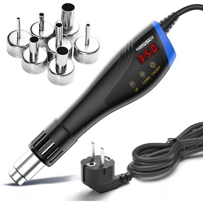 ENLENK Souffleur À Air Chaud Portatif 600 W — Kit De Soudage Portable Haute Puissance Avec Écran Numérique Lcd Et 7 Buses, Idéal Pour Le Brasage Et Le Soudage Smt. Publicité ENLENK Souffleur À Air Chaud Portatif 600 W — Kit De Soudage Portable Haute Puissance Avec Écran Numérique Lcd Et 7 Buses, Idéal Pour Le Brasage Et Le Soudage Smt. Publicité