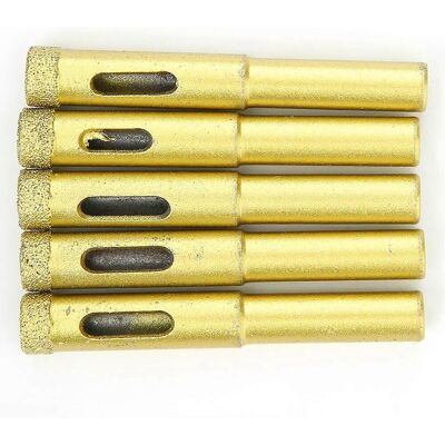 FLAMMKRAFT Lot De 5 Forets Diamantés Pour Scie Cloche, 10 Mm, Pour Le Perçage Du Granit, Du Carrelage, Du Béton Et Du Marbre. Publicité FLAMMKRAFT Lot De 5 Forets Diamantés Pour Scie Cloche, 10 Mm, Pour Le Perçage Du Granit, Du Carrelage, Du Béton Et Du Marbre. Publicité