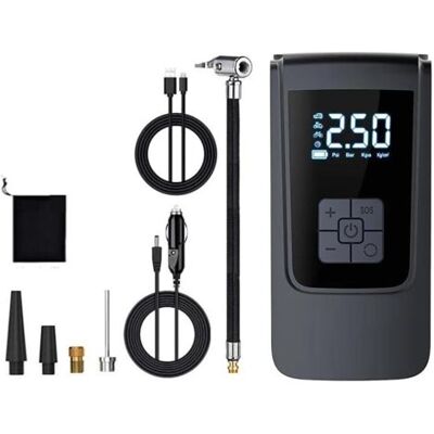ABYSSE Compresseur Voiture Compresseur D'Air Portatif Gonfleur Pneu 4000mah Dc 12v 150psi Pompe À Air Pneu Avec L'Affichage Numérique Léger Gonfleur Pneu(wireless Dc Usb) - Publicité ABYSSE Compresseur Voiture Compresseur D'Air Portatif Gonfleur Pneu 4000mah Dc 12v 150psi Pompe À Air Pneu Avec L'Affichage Numérique Léger Gonfleur Pneu(wireless Dc Usb) - Publicité