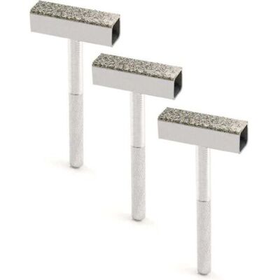 ABYSSE 3 Pcs Dresseur De Meule Diamant Avec Manche Antidérapant Pour Meuler Les Meules D'Ébavurage - Publicité ABYSSE 3 Pcs Dresseur De Meule Diamant Avec Manche Antidérapant Pour Meuler Les Meules D'Ébavurage - Publicité