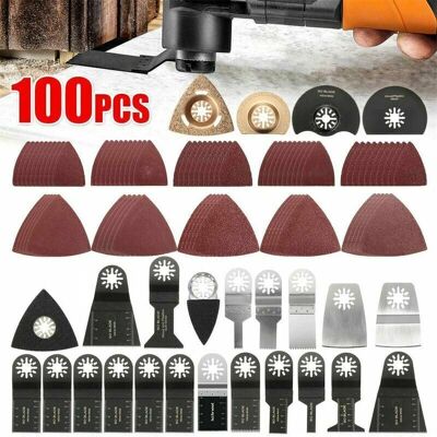 SANS MARQUE 100 Pcs Lame Oscillant Scie Multifonctions,accessoires Outils Oscillants Multitool Pour Fein Multimaster Bosch,rockwell,sonicrafter,worx Pour Bois, Métal, Plastique 56vingt - Publicité SANS MARQUE 100 Pcs Lame Oscillant Scie Multifonctions,accessoires Outils Oscillants Multitool Pour Fein Multimaster Bosch,rockwell,sonicrafter,worx Pour Bois, Métal, Plastique 56vingt - Publicité