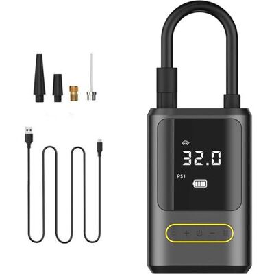 ABYSSE Mini Pompe À Air Électrique 4000 Mah, Compresseur D'Air Portable, 150 Psi, Gonfleur De Pneus Sans Fil Avec Écran Lcd Numérique, Pour Voitures, Vélos, Motos Et Scooters - Pompe À Air Rechargeable - Publicité ABYSSE Mini Pompe À Air Électrique 4000 Mah, Compresseur D'Air Portable, 150 Psi, Gonfleur De Pneus Sans Fil Avec Écran Lcd Numérique, Pour Voitures, Vélos, Motos Et Scooters - Pompe À Air Rechargeable - Publicité