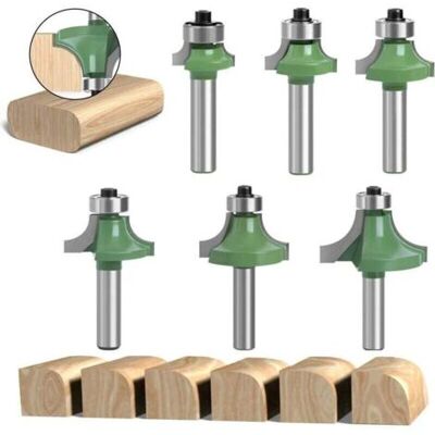 ABYSSE Lot De 6 Fraise Défonceuse À Bois 8 Mm, Fraise Quart De Rond Avec Tige 8 Mm, Fraises Pour Défonceuse À Bois, Fraise À Rainurer Arrondi - Publicité ABYSSE Lot De 6 Fraise Défonceuse À Bois 8 Mm, Fraise Quart De Rond Avec Tige 8 Mm, Fraises Pour Défonceuse À Bois, Fraise À Rainurer Arrondi - Publicité