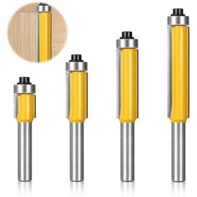 ABYSSE 4 Pcs 8mm Tige Fraise A Copier, Fraise Defonceuse Avec Roulement Supérieur, Fraisage De Menuiserie, Per Menuiserie Bricolage De Coupe Garniture - Publicité ABYSSE 4 Pcs 8mm Tige Fraise A Copier, Fraise Defonceuse Avec Roulement Supérieur, Fraisage De Menuiserie, Per Menuiserie Bricolage De Coupe Garniture - Publicité