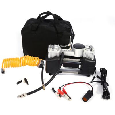 ABYSSE Compresseur D'Air, Mini Compresseur D'Air 12v Portable Kit De Gonflage De Pneus De Voiture Pompe À Pression À Haut Volume Avec Pince De Batterie Et Tuyau Enroulé Pour Voitures Vans - Publicité ABYSSE Compresseur D'Air, Mini Compresseur D'Air 12v Portable Kit De Gonflage De Pneus De Voiture Pompe À Pression À Haut Volume Avec Pince De Batterie Et Tuyau Enroulé Pour Voitures Vans - Publicité