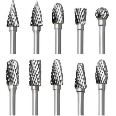 ABYSSE Jeu De Fraises Rotatives En Carbure, 10 Pièces Double Coupe Fraises Pour Dremel Accessoires Avec Tige Sculpture Sur Bois, Perçage, Gravure, Polissage De Métal - Publicité ABYSSE Jeu De Fraises Rotatives En Carbure, 10 Pièces Double Coupe Fraises Pour Dremel Accessoires Avec Tige Sculpture Sur Bois, Perçage, Gravure, Polissage De Métal - Publicité