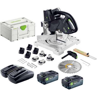 Scie À Moulures Sans Fil Festool Symc 70 Eb-basic 36 V (2 X 18 V) 216 Mm + 2 Batteries 8,0 Ah + Double Chargeur + Systainer - Publicité Scie À Moulures Sans Fil Festool Symc 70 Eb-basic 36 V (2 X 18 V) 216 Mm + 2 Batteries 8,0 Ah + Double Chargeur + Systainer - Publicité