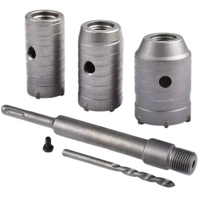 Melissa Set Scies Cloches Trépan Ø30/40/50mm - Trépan Béton 350mm Sds Plus - Tige Extension - Pointe Carbure - Professionnel - Publicité Melissa Set Scies Cloches Trépan Ø30/40/50mm - Trépan Béton 350mm Sds Plus - Tige Extension - Pointe Carbure - Professionnel - Publicité