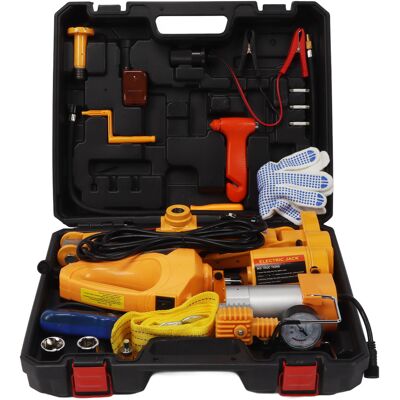 WEYTOLL Kit De Cric De Voiture Électrique 12v, Outil De Réparation D'Ascenseur À Ciseaux Portable Avec Clé À Chocs, Pompe De Gonflage De Pneus À Distance Pour Changement De Camion Suv - Publicité WEYTOLL Kit De Cric De Voiture Électrique 12v, Outil De Réparation D'Ascenseur À Ciseaux Portable Avec Clé À Chocs, Pompe De Gonflage De Pneus À Distance Pour Changement De Camion Suv - Publicité