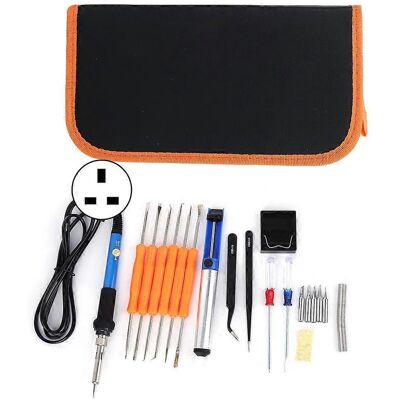 FLAMMKRAFT Kit De Fer À Souder Électrique 19 Pièces, Sûr Et Durable, Accessoires Pour Machine De Soudage Et De Réparation, 60 W, Prise Britannique 220 V - Publicité FLAMMKRAFT Kit De Fer À Souder Électrique 19 Pièces, Sûr Et Durable, Accessoires Pour Machine De Soudage Et De Réparation, 60 W, Prise Britannique 220 V - Publicité