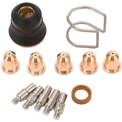 FLAMMKRAFT Kit De 13 Accessoires Pour Torche De Soudage, Électrodes Et Buses Avec Support Pour Découpe Plasma S45. Publicité FLAMMKRAFT Kit De 13 Accessoires Pour Torche De Soudage, Électrodes Et Buses Avec Support Pour Découpe Plasma S45. Publicité