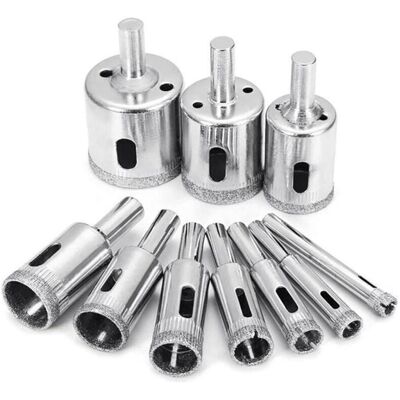 Scotch Lot De 10 Forets Diamantés Multi-usages Pour Verre Carrelage Marbre Granit Céramique Outils De Perçage Pour Perceuse Électrique - 8 Mm À 50 Mm - Publicité Scotch Lot De 10 Forets Diamantés Multi-usages Pour Verre Carrelage Marbre Granit Céramique Outils De Perçage Pour Perceuse Électrique - 8 Mm À 50 Mm - Publicité