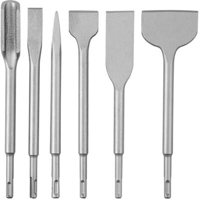 ABYSSE Jeu De 6 Burins Pour Burin À Béton , Jeu De Forets Pour Marteau Perforateur, Comprenant Un Burin Pointu, Un Burin Plat De 20 Mm, 40 Mm, 75 Mm, Un Burin À Carrelage De 35 Mm Et Un Burin En U - Publicité ABYSSE Jeu De 6 Burins Pour Burin À Béton , Jeu De Forets Pour Marteau Perforateur, Comprenant Un Burin Pointu, Un Burin Plat De 20 Mm, 40 Mm, 75 Mm, Un Burin À Carrelage De 35 Mm Et Un Burin En U - Publicité
