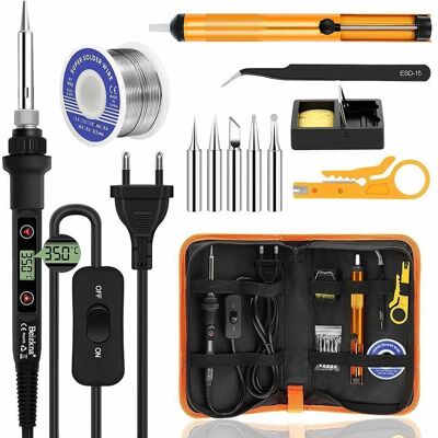 PELTOR Kit Fer À Souder - 80w - Température Réglable 180-480°c - Electronique De Précision - Interrupteur On/off - 5 Conseils De Soudage - Pompe À Dessouder - Fil De Soudure - Station De Soudage - Pincettes - Publicité PELTOR Kit Fer À Souder - 80w - Température Réglable 180-480°c - Electronique De Précision - Interrupteur On/off - 5 Conseils De Soudage - Pompe À Dessouder - Fil De Soudure - Station De Soudage - Pincettes - Publicité