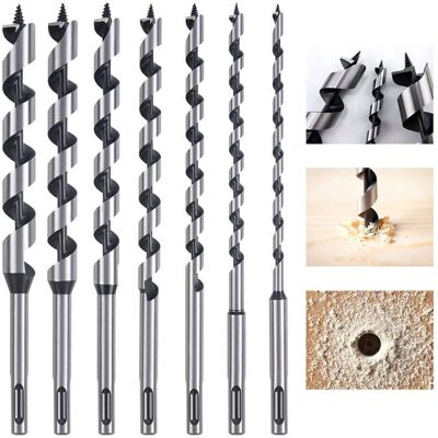 SANS MARQUE Mèche À Bois Hélicoïdal, 7 Pcs Sds-plus Forets À Bois Set En Acier Au Carbone Spiral Trou Cutter Outil À Bois Kit, D'Outils Avec Diamètre 6mm / 8mm / 10mm / 12mm / 14mm/ 16mm/18m - Publicité SANS MARQUE Mèche À Bois Hélicoïdal, 7 Pcs Sds-plus Forets À Bois Set En Acier Au Carbone Spiral Trou Cutter Outil À Bois Kit, D'Outils Avec Diamètre 6mm / 8mm / 10mm / 12mm / 14mm/ 16mm/18m - Publicité