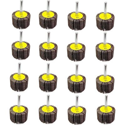 OEM Roue Abrasive 20 Pièces 30x25x6mm Grain 80 Disque A Lamelle Pour Brosse Poncage Perceuse Accessoires Polissage Bois Metal - Publicité OEM Roue Abrasive 20 Pièces 30x25x6mm Grain 80 Disque A Lamelle Pour Brosse Poncage Perceuse Accessoires Polissage Bois Metal - Publicité