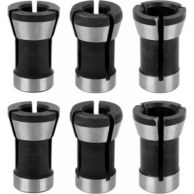 MOXIE 6 Pièces Tête De Mandrin De Collet, Mandrin De Collet Adaptateur, Tête De Mandrin De Collet Adaptateur, 6.35mm 8mm 6mm Pour Machine De Coupe Électrique Mèche De Routeur Chuck - Publicité MOXIE 6 Pièces Tête De Mandrin De Collet, Mandrin De Collet Adaptateur, Tête De Mandrin De Collet Adaptateur, 6.35mm 8mm 6mm Pour Machine De Coupe Électrique Mèche De Routeur Chuck - Publicité
