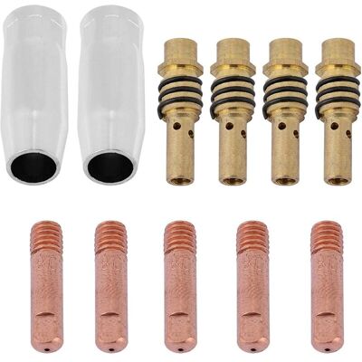 OEM Vurahome - Buse De Torche De Soudage, Buses 11 Pièces Supports De Pointes De Contact Accessoire Consommable De Soudeur Mig Adapté Pour Pistolet Torche 15ak - Publicité OEM Vurahome - Buse De Torche De Soudage, Buses 11 Pièces Supports De Pointes De Contact Accessoire Consommable De Soudeur Mig Adapté Pour Pistolet Torche 15ak - Publicité