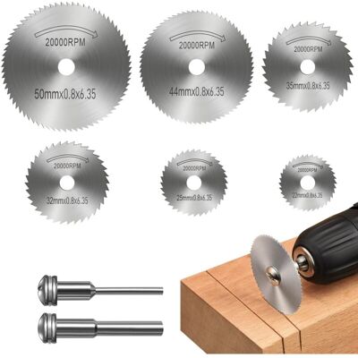 MOXIE Disques De Coupe Pour Outil Rotatif, Lames De Perceuse À Disque, Mini Lames De Scie En Acier Rapide Circulaire(8 Pièces) - Publicité MOXIE Disques De Coupe Pour Outil Rotatif, Lames De Perceuse À Disque, Mini Lames De Scie En Acier Rapide Circulaire(8 Pièces) - Publicité
