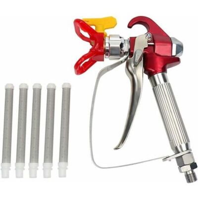 ABYSSE Airless Pistolet Peinture Haute Pression Xs-818 + Buse Siège +5 X Airless Peinture Pistolet Filtre - Publicité ABYSSE Airless Pistolet Peinture Haute Pression Xs-818 + Buse Siège +5 X Airless Peinture Pistolet Filtre - Publicité
