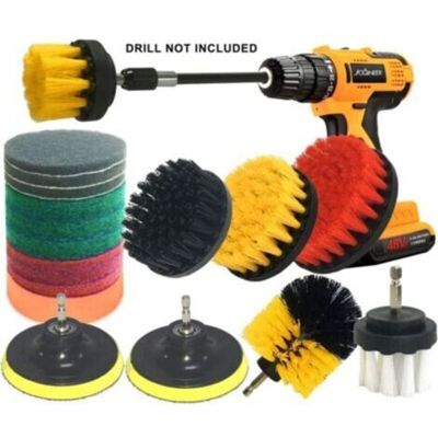 ABYSSE 20pcs Drill Brush Power Scrubber Brush Tampons À Récurer Et Éponge Kit De Nettoyage-nettoyeur Tout Usage (20pcs) - Publicité ABYSSE 20pcs Drill Brush Power Scrubber Brush Tampons À Récurer Et Éponge Kit De Nettoyage-nettoyeur Tout Usage (20pcs) - Publicité