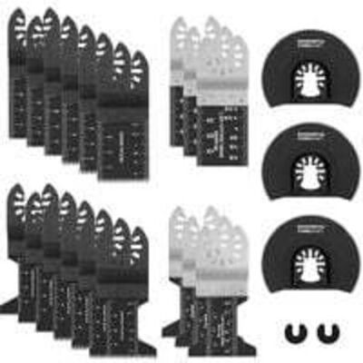 ABYSSE Lame Doutil Multifonction lames De Scie Oscillantes Pour Métal/bois, 23 Pcs Outils Multifonctionels Saw Blades Accessoires, 7 Types Accessoires D'Outils Pour Cable - Noir - Publicité ABYSSE Lame Doutil Multifonction lames De Scie Oscillantes Pour Métal/bois, 23 Pcs Outils Multifonctionels Saw Blades Accessoires, 7 Types Accessoires D'Outils Pour Cable - Noir - Publicité