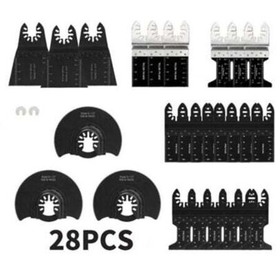 OEM 28 Accessoires D'Outils Oscillants Multifonctions Lame De Scie Universelle Pour Parkside Dewalt Ryobi Bosch Couper Les Coins De Bois/métal/plastique - 2 Adaptateurs, - Publicité OEM 28 Accessoires D'Outils Oscillants Multifonctions Lame De Scie Universelle Pour Parkside Dewalt Ryobi Bosch Couper Les Coins De Bois/métal/plastique - 2 Adaptateurs, - Publicité
